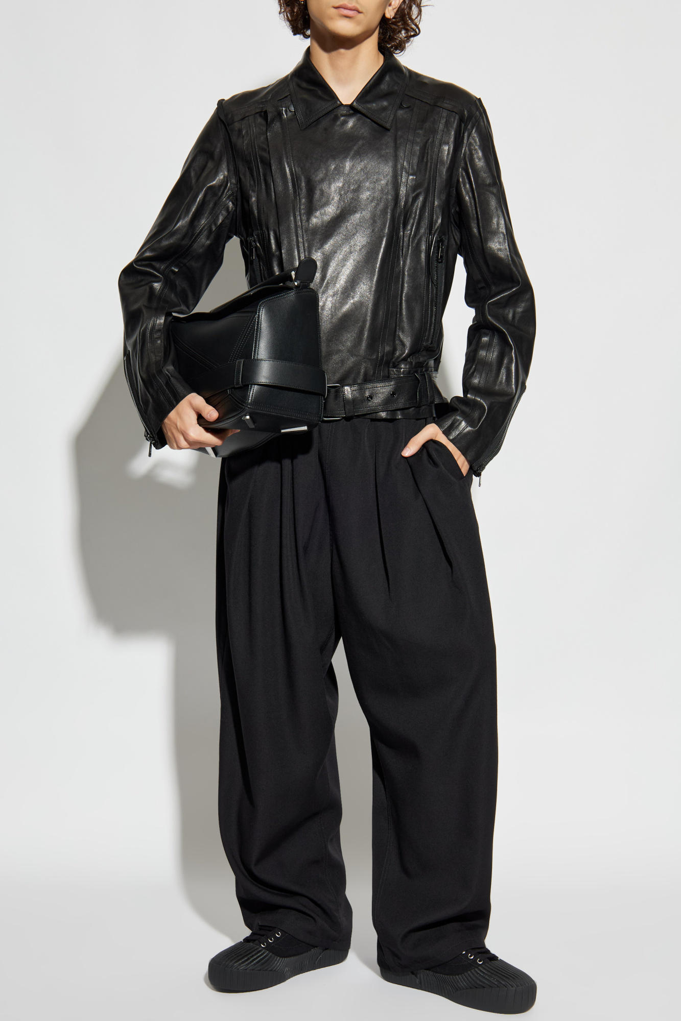 レザージャケット・コート BALMAIN FW25 Leather Jacket (FF1SI630LD63 0PA) Balmain Leather biker jacket available on SUGAR - 193912